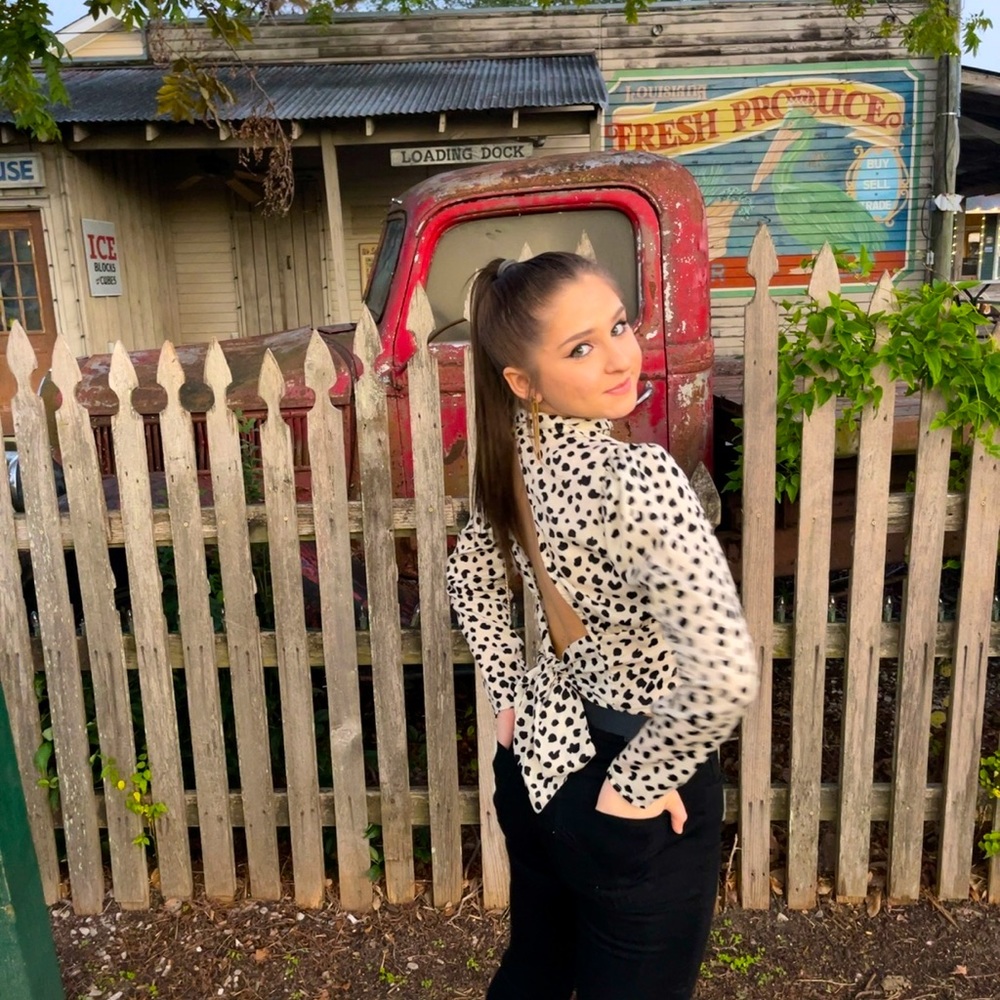 cropped long sleeve shirt